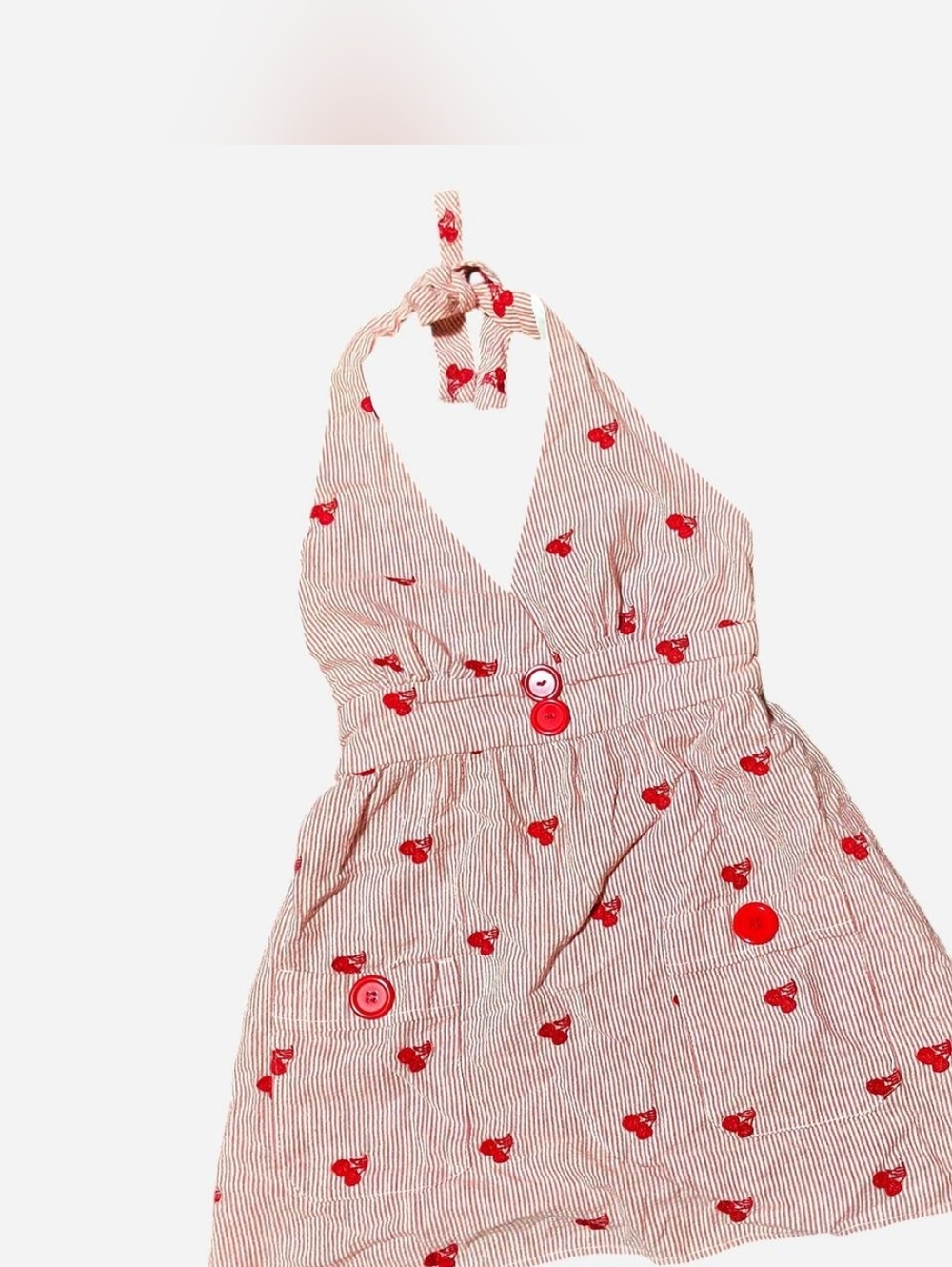 Lucy Love Pink and Red Cherry-Embroidered Top